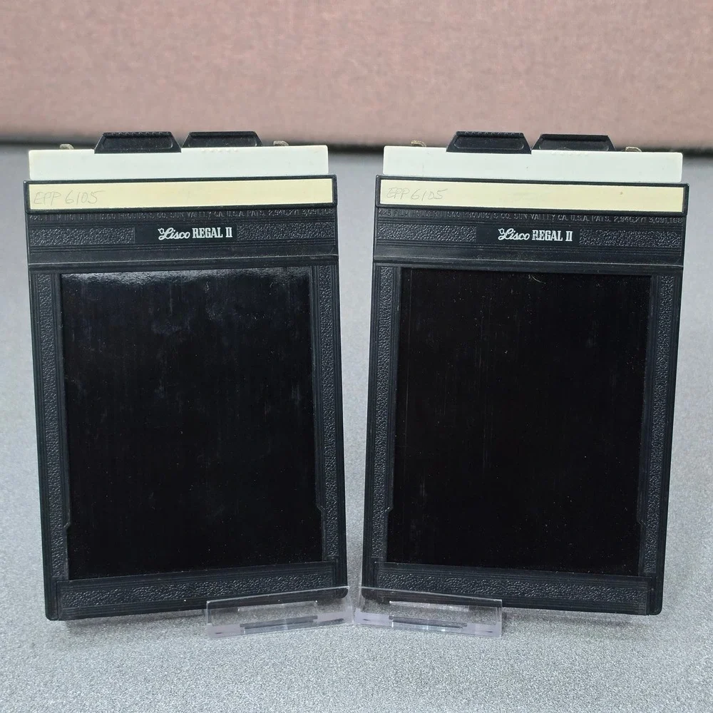 Lisco Regal II Film Holder 4x5 2-Pack Black Good Large Format Photo Accessory